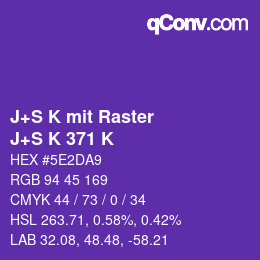 Code couleur: J+S K mit Raster - J+S K 371 K | qconv.com