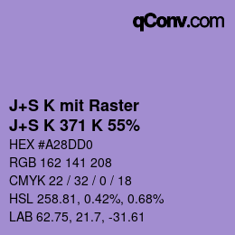 Farbcode: J+S K mit Raster - J+S K 371 K 55% | qconv.com