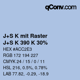 Farbcode: J+S K mit Raster - J+S K 390 K 30% | qconv.com