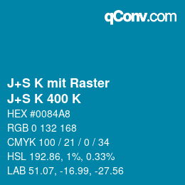 Farbcode: J+S K mit Raster - J+S K 400 K | qconv.com