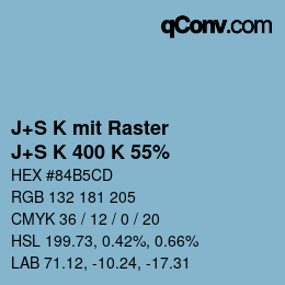 Farbcode: J+S K mit Raster - J+S K 400 K 55% | qconv.com