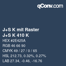 Code couleur: J+S K mit Raster - J+S K 410 K | qconv.com