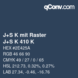 Código de color: J+S K mit Raster - J+S K 410 K | qconv.com