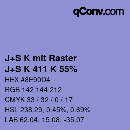 Farbcode: J+S K mit Raster - J+S K 411 K 55% | qconv.com