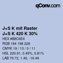 Farbcode: J+S K mit Raster - J+S K 420 K 30% | qconv.com