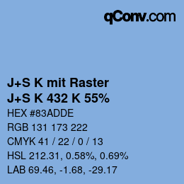 Farbcode: J+S K mit Raster - J+S K 432 K 55% | qconv.com