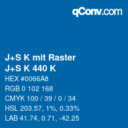 Code couleur: J+S K mit Raster - J+S K 440 K | qconv.com