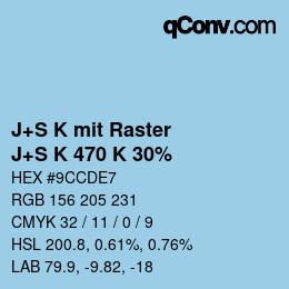 カラーコード: J+S K mit Raster - J+S K 470 K 30% | qconv.com
