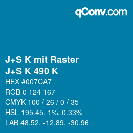 カラーコード: J+S K mit Raster - J+S K 490 K | qconv.com