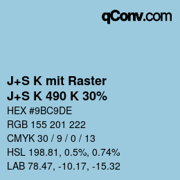 Code couleur: J+S K mit Raster - J+S K 490 K 30% | qconv.com