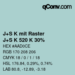 Farbcode: J+S K mit Raster - J+S K 520 K 30% | qconv.com