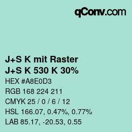 カラーコード: J+S K mit Raster - J+S K 530 K 30% | qconv.com