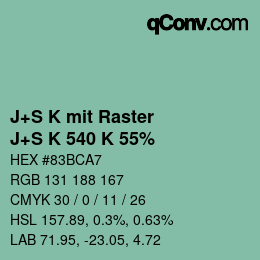 Farbcode: J+S K mit Raster - J+S K 540 K 55% | qconv.com