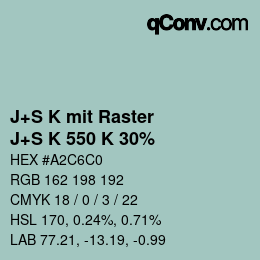 Code couleur: J+S K mit Raster - J+S K 550 K 30% | qconv.com