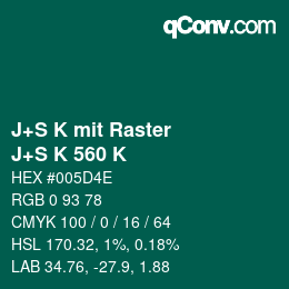 Farbcode: J+S K mit Raster - J+S K 560 K | qconv.com