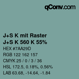 Color code: J+S K mit Raster - J+S K 560 K 55% | qconv.com