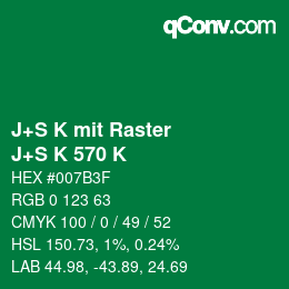 Code couleur: J+S K mit Raster - J+S K 570 K | qconv.com