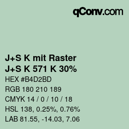 Farbcode: J+S K mit Raster - J+S K 571 K 30% | qconv.com