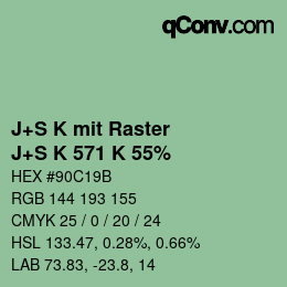 Code couleur: J+S K mit Raster - J+S K 571 K 55% | qconv.com