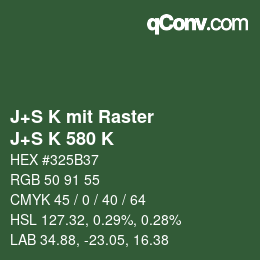 Farbcode: J+S K mit Raster - J+S K 580 K | qconv.com