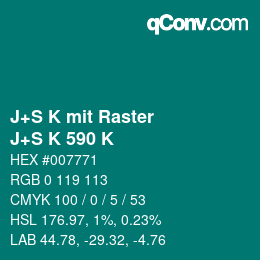 Code couleur: J+S K mit Raster - J+S K 590 K | qconv.com