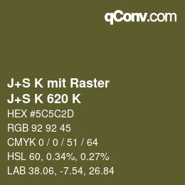 Code couleur: J+S K mit Raster - J+S K 620 K | qconv.com