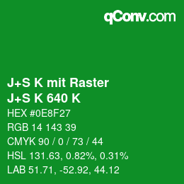 カラーコード: J+S K mit Raster - J+S K 640 K | qconv.com