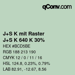 Farbcode: J+S K mit Raster - J+S K 640 K 30% | qconv.com