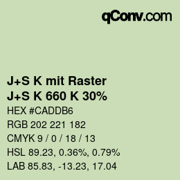 Farbcode: J+S K mit Raster - J+S K 660 K 30% | qconv.com