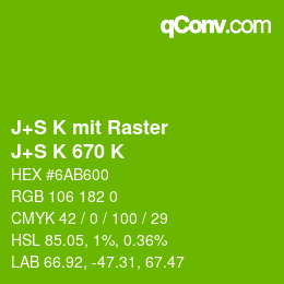 Code couleur: J+S K mit Raster - J+S K 670 K | qconv.com