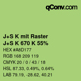Farbcode: J+S K mit Raster - J+S K 670 K 55% | qconv.com