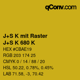 Code couleur: J+S K mit Raster - J+S K 680 K | qconv.com