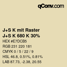 Farbcode: J+S K mit Raster - J+S K 680 K 30% | qconv.com