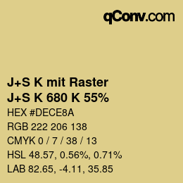 Code couleur: J+S K mit Raster - J+S K 680 K 55% | qconv.com