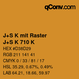 Code couleur: J+S K mit Raster - J+S K 710 K | qconv.com