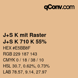 Code couleur: J+S K mit Raster - J+S K 710 K 55% | qconv.com