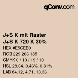 カラーコード: J+S K mit Raster - J+S K 720 K 30% | qconv.com