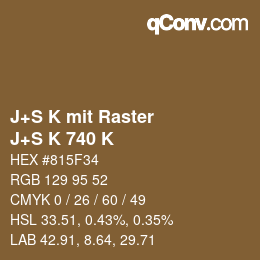 Farbcode: J+S K mit Raster - J+S K 740 K | qconv.com