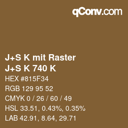 カラーコード: J+S K mit Raster - J+S K 740 K | qconv.com