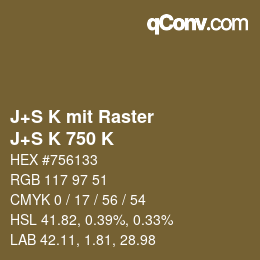 Code couleur: J+S K mit Raster - J+S K 750 K | qconv.com