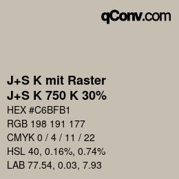 Farbcode: J+S K mit Raster - J+S K 750 K 30% | qconv.com