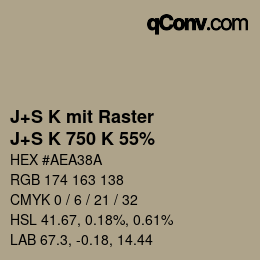 Code couleur: J+S K mit Raster - J+S K 750 K 55% | qconv.com