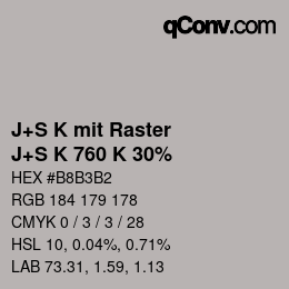 Farbcode: J+S K mit Raster - J+S K 760 K 30% | qconv.com