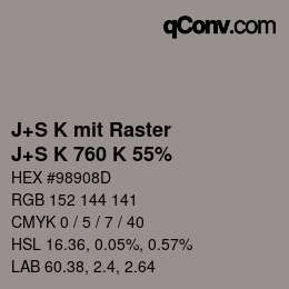 Farbcode: J+S K mit Raster - J+S K 760 K 55% | qconv.com