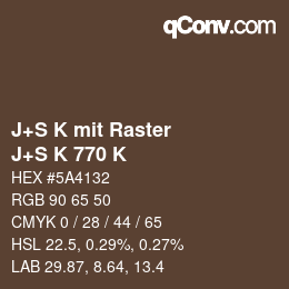 Código de color: J+S K mit Raster - J+S K 770 K | qconv.com