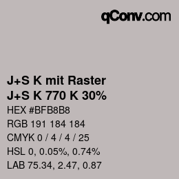 Farbcode: J+S K mit Raster - J+S K 770 K 30% | qconv.com