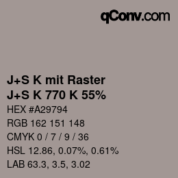 Farbcode: J+S K mit Raster - J+S K 770 K 55% | qconv.com
