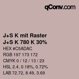 カラーコード: J+S K mit Raster - J+S K 780 K 30% | qconv.com