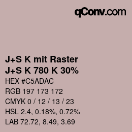 Color code: J+S K mit Raster - J+S K 780 K 30% | qconv.com