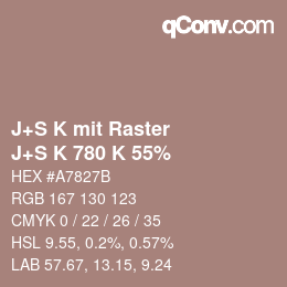 Farbcode: J+S K mit Raster - J+S K 780 K 55% | qconv.com